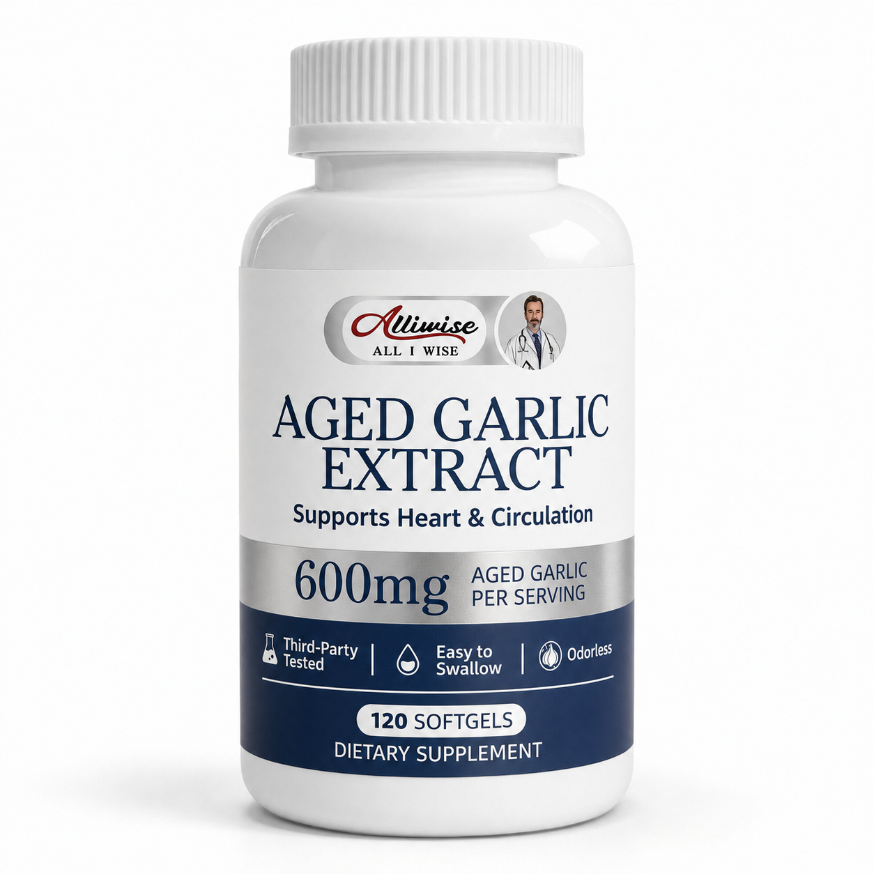 Aged Garlic Extract (600mg) | Cardiovascular Support