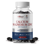 Calcium Citrate Capsule with Vitamin D,Calcium Magnesium Zinc Supplement,Support Bone & Muscle 120 Capsules