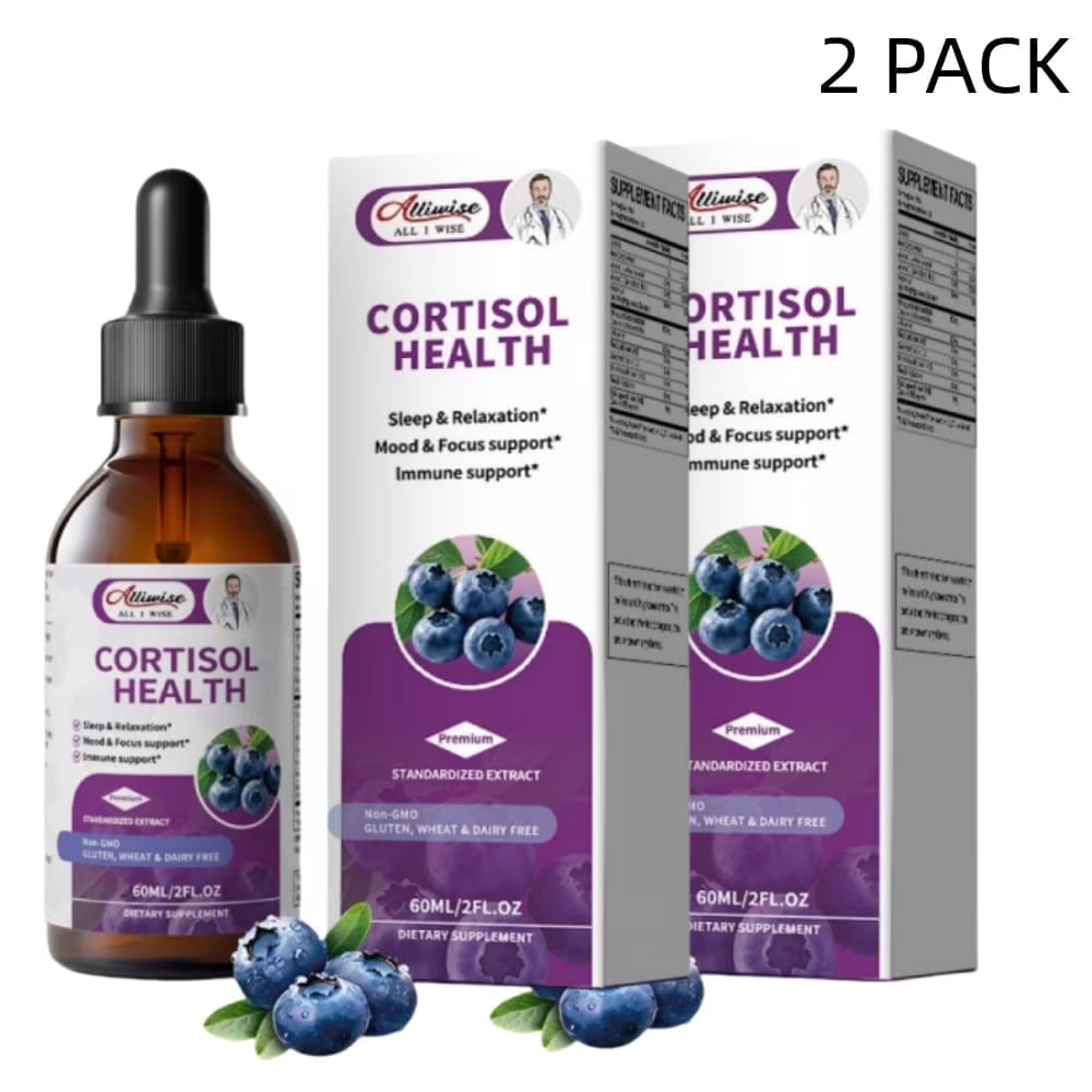 Cortisol Supplements for Women & Men, 10 in 1 Cortisol Manager Reducer with Magnesium, Ashwagandha, L-theanine - Hormone Balance & Mood Support - Sugar Free, Vegan, Non-GMO - 4 fl oz, 2 Pack
