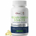 Full-Spectrum Vegan Omega 3·5·6·7·9 Complex — 1600mg Plant-Based Botanical Blend (120 Softgels)