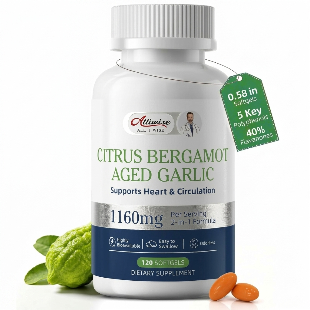 Citrus Bergamot(1160mg)& Odorless Aged Garlic | Heart & Circulation Complex