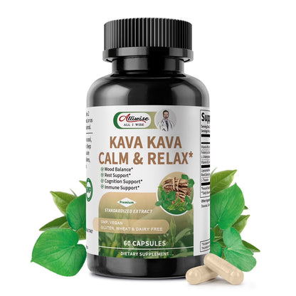 Kava Kava Root Extract Supplement - Liposomal Kava Capsules - for Sleep, Mood & Immune Support,Vegan, Non-GMO, 60CT
