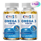 Omega 3 Fish Oil | EPA & DHA | Omega 3 Fatty Acids | Premium Burpless Softgel Supplements (240 Count)