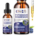 Potassium Magnesium Supplement Liquid - High Absorption Magnesium Complex & Potassium Plus Calcium, Vitamin D3, Zinc for Bone, Energy, Immune Support - Sugar Free & Vegan, 2 fl oz