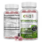 Vitamin D3 K2 Gummies - 10,000 IU of D3 + 200 mcg MK7 - Supports Healthy Bone,Heart & Calcium Absorption,& Immune Health - Non-GMO,Sugar-Free,120 Ct,2 Pack