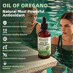 Oregano Oil Liquid Drops - Organic Oil of Oregano Drops Liquid Tincture Extract - Herbal Supplement for Immune Support, Digestive Gut Health - Pure Vegan Non-GMO, 2 fl oz