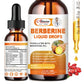 Organic Berberine Supplement Liquid Drops - Premium Berberine HCL 1500mg with Pure Ceylon Cinnamon-7 in 1 Natural Ingredients - Supports Immune System & Digestive System