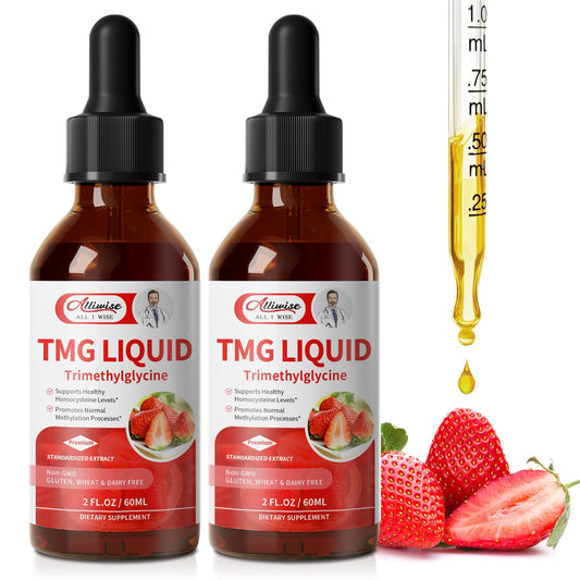TMG Liquid Drops 1000mg - Trimethylglycine Supplement for Methylation Support, Healthy Homocysteine Levels & Cardiovascular Health - Vegan, Non-GMO, Gluten-Free, Fast Absorption (4 Fl Oz)