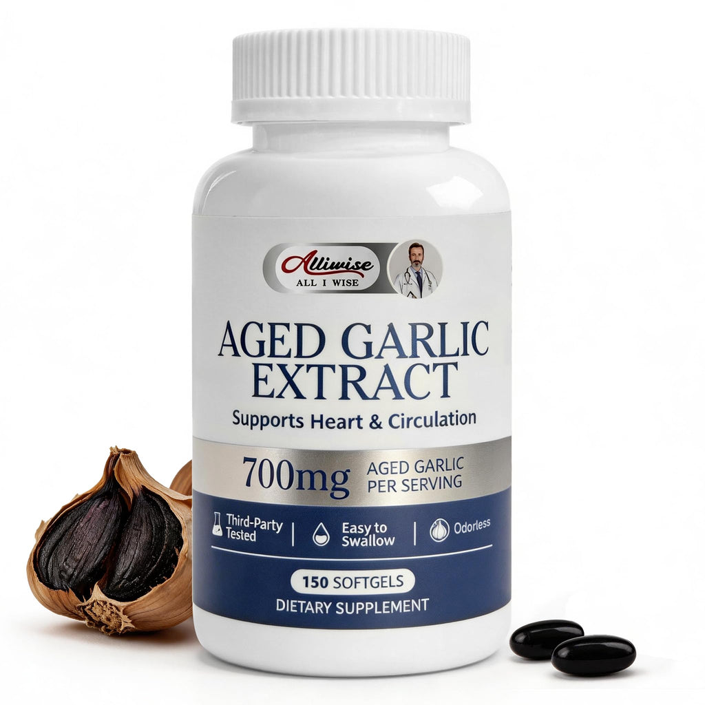 Aged Black Garlic Extract 700mg | Heart & Circulation Softgels