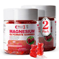 2pack Magnesium Glycinate Gummies 600mg for Sleep & Calm, Sugar Free Magnesium Gummies for Adults with Vitamin D3, Tart Cherry & Chamomile,Clump-Resistant Formula, Third-Party Tested, 120 Count