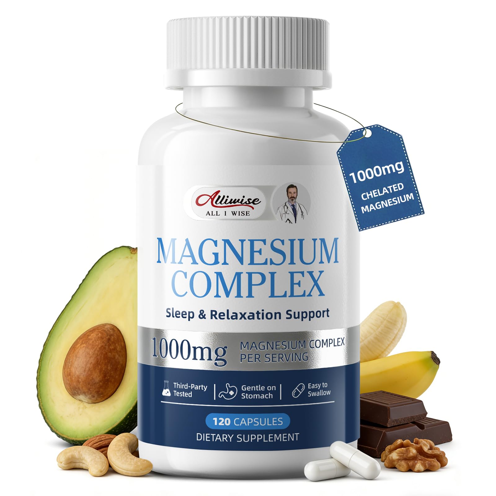 Magnesium Complex | 7-Form Chelated Blend (1000mg)