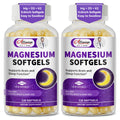 2 Pack High Absorption Magnesium Glycinate 400mg Softgels Supplement, Magnesium with Calcium - Highly Bioavailable - with Vitamin D3 & K2, for Sleep, Mood, Brain Support