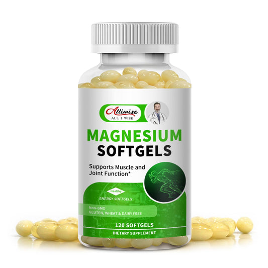 Magnesium Glycinate Supplement, High Absorption Dietary Supplement for Muscle, Heart, Nerve and Bone Support, Gluten Free, Non GMO, 120 Capsules, 60 Day Supply