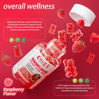 Magnesium Glycinate Gummies for Adults&Kids Raspberry Flavor 60pcs