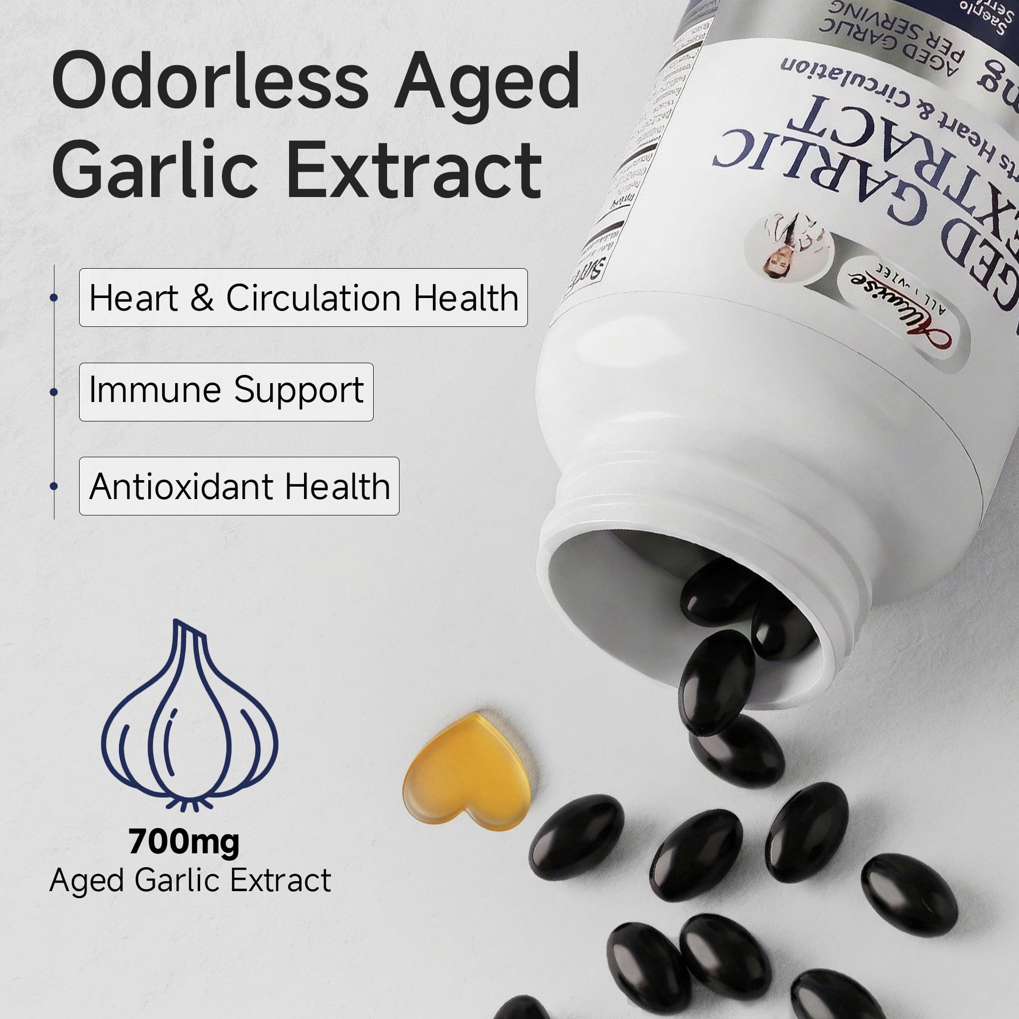 Aged Black Garlic (700mg) | Heart & Circulation Support