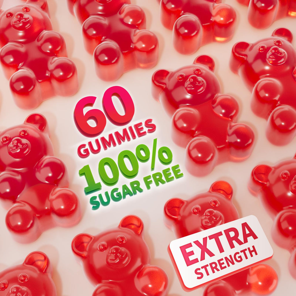 Magnesium Glycinate Gummies for Adults&Kids Raspberry Flavor 60pcs