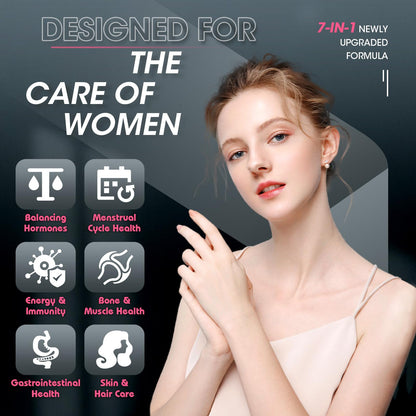 Women’s Beef Organ Supplement – 7-in-1 Grass Fed Formula with Liver, Uterus, Heart & More | Hormonal Balance & Digestive Support* | 90 Capsules**