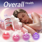 Magnesium Glycinate Gummies for Adults&Kids Raspberry Flavor 60pcs