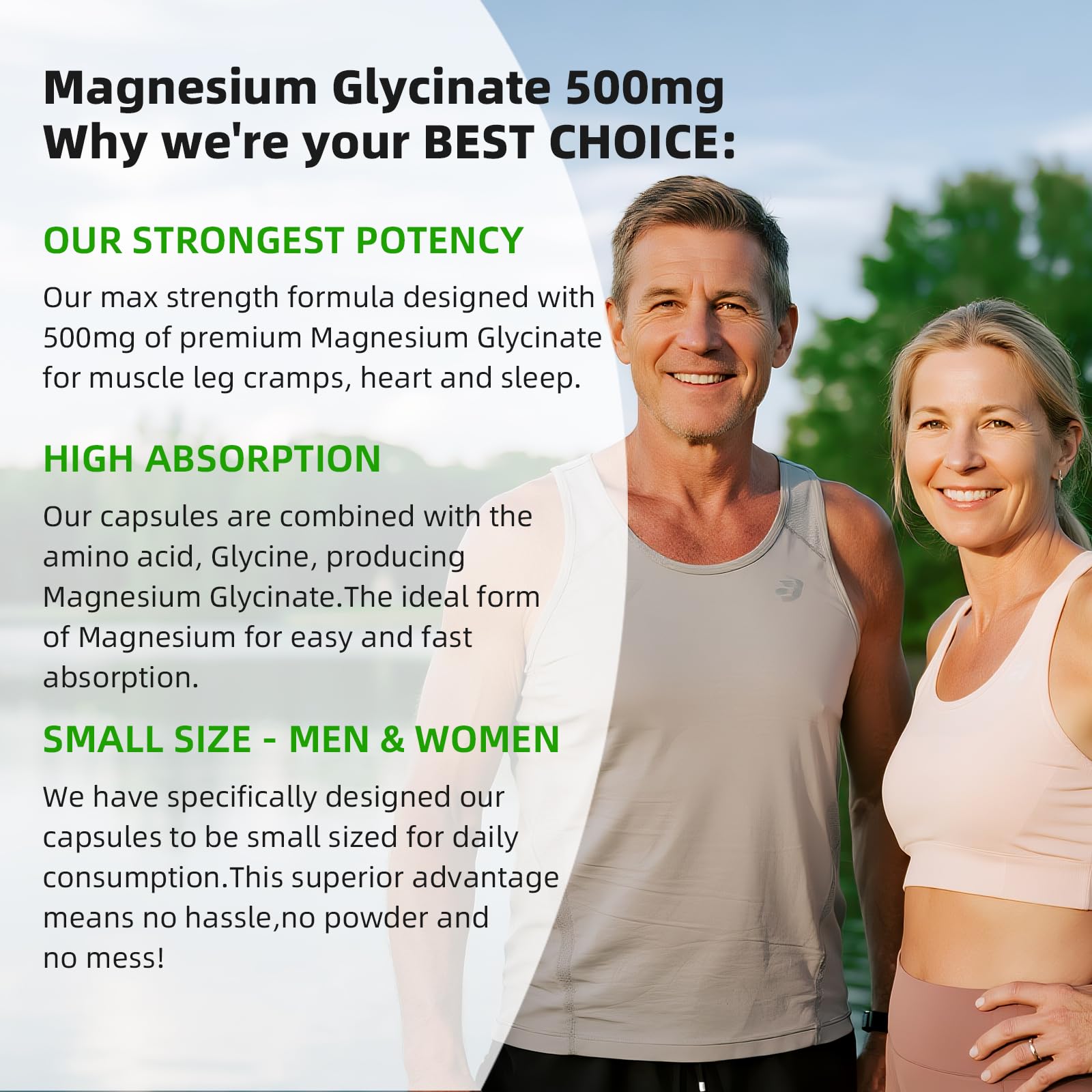 Alliwise Magnesium Glycinate 500mg Softgels – High Absorption, Easy to Swallow, Sleep & Muscle Support, Non-GMO, 120 Gelcaps (60-Day Supply)