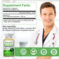 Magnesium Glycinate Supplement, High Absorption Dietary Supplement for Muscle, Heart, Nerve and Bone Support, Gluten Free, Non GMO, 120 Capsules, 60 Day Supply