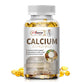 Alliwise Calcium Vitamins Soft Capsules 600mcg with Vitamin D3 K2 B12 5000 IU Calcium Supplements 4-in-1 for Women & Men for Heart, Bone & Body