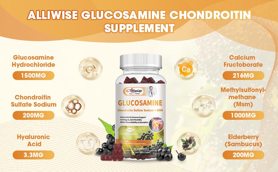 Glucosamine Complex Supplement & Elderberry for Extra Strength Joint Movement