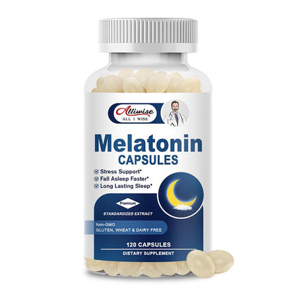 Melatonin 12 Mg capsules for aiding Fall Asleep Fast helping Calming & Relaxing and Regulate Sleep Cycle