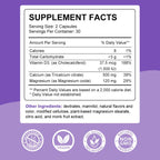 Calcium Citrate Capsule with Vitamin D - Calcium Citrate Supplement - Super Absorbable Bone Health & Muscle Function - 120 Capsules