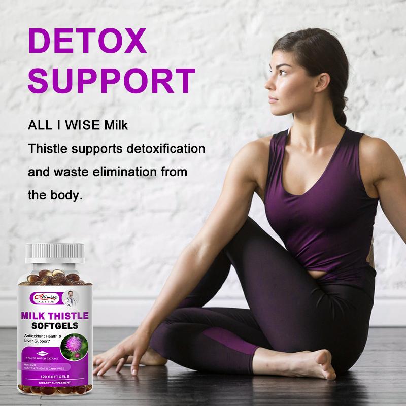 Milk Thistle Capsule 1000mg Silymarin Marianum Dandelion Root Liver Health Support, Antioxidant Support, Cleanse, Detox &amp; Pure Health