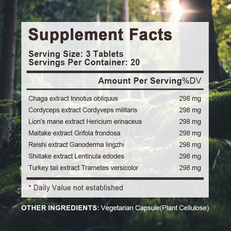Alliwise Mushroom Complex Supplements For Brain Health Memory & Focus Support Energy Production & Immune System Health
