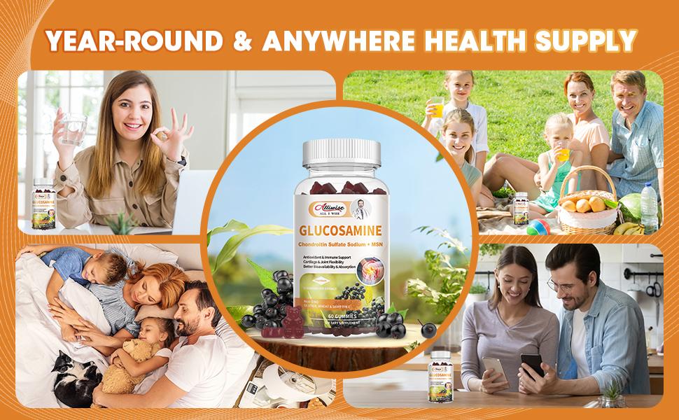 Glucosamine Complex Supplement & Elderberry for Extra Strength Joint Movement