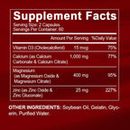 Calcium Magnesium Zinc with Vitamin D3 Capsules Supplement 120 Softgels