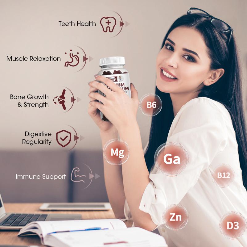 Alliwise Calcium Magnesium Zinc Gummies with Potassium & Vitamin D3