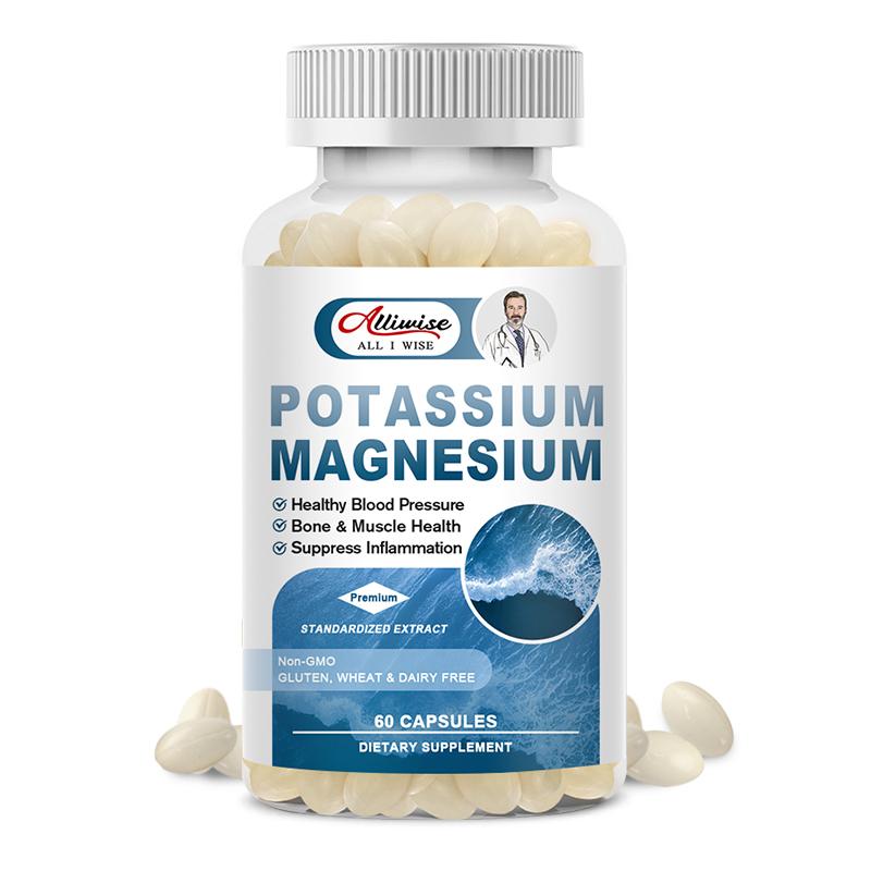 Alliwise Magnesium Potassium Complex to Support Heart health & blood pressure support, Vascular Health & Leg Cramp