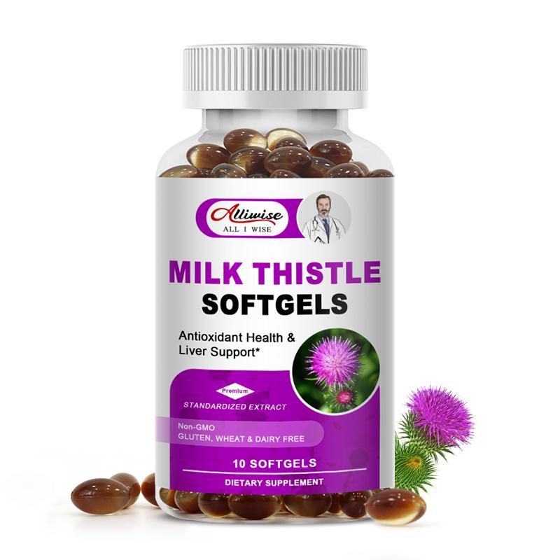 Milk Thistle Capsule 1000mg Silymarin Marianum Dandelion Root Liver Health Support, Antioxidant Support, Cleanse, Detox &amp; Pure Health