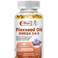 Alliwise Flaxseed Oil Softgels 1000mg Omega 3-6-9 Supplement For for Cardiovascular, Cognitive, Immune Support Healthy Hair, Skin, & Nails