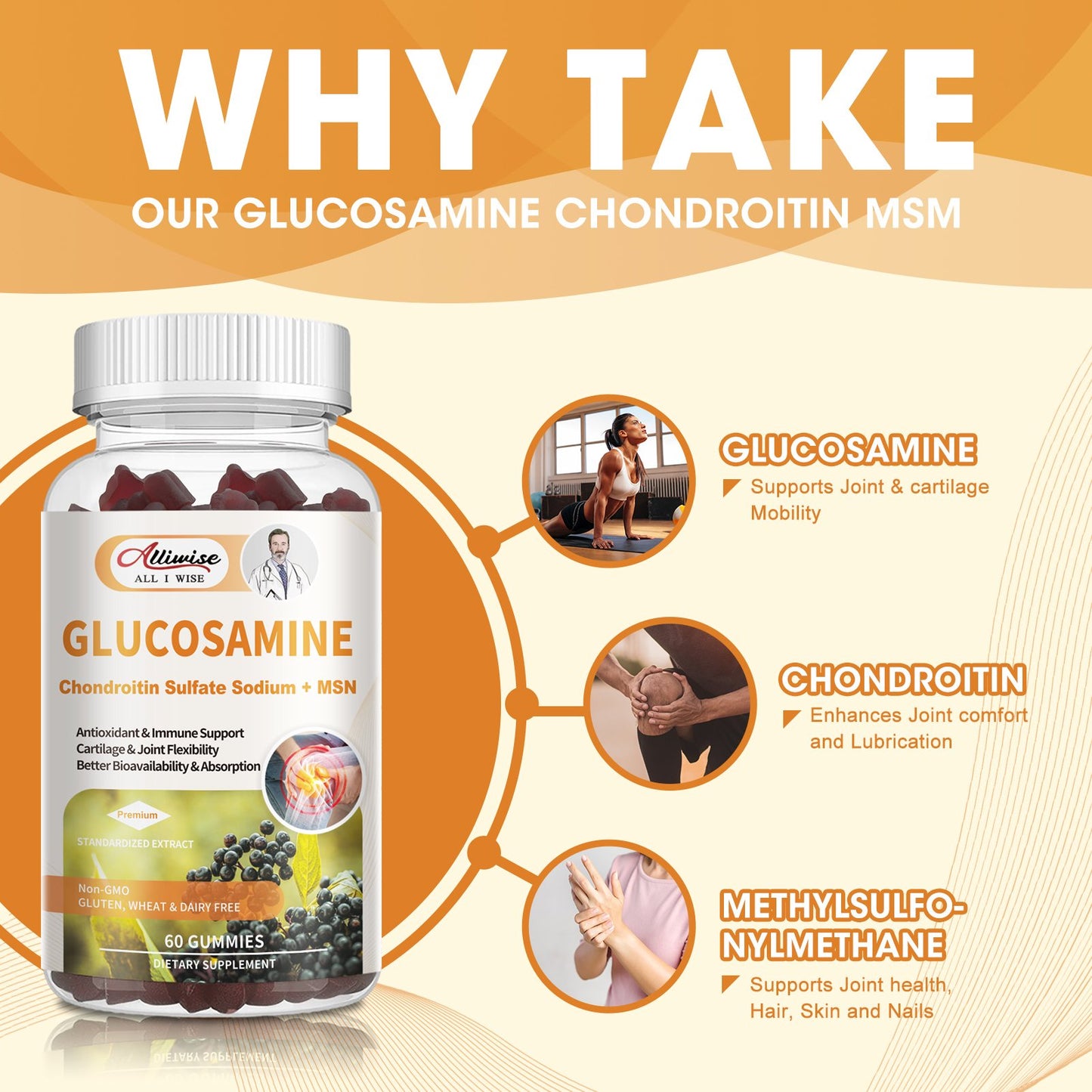 Glucosamine Complex Supplement & Elderberry for Extra Strength Joint Movement