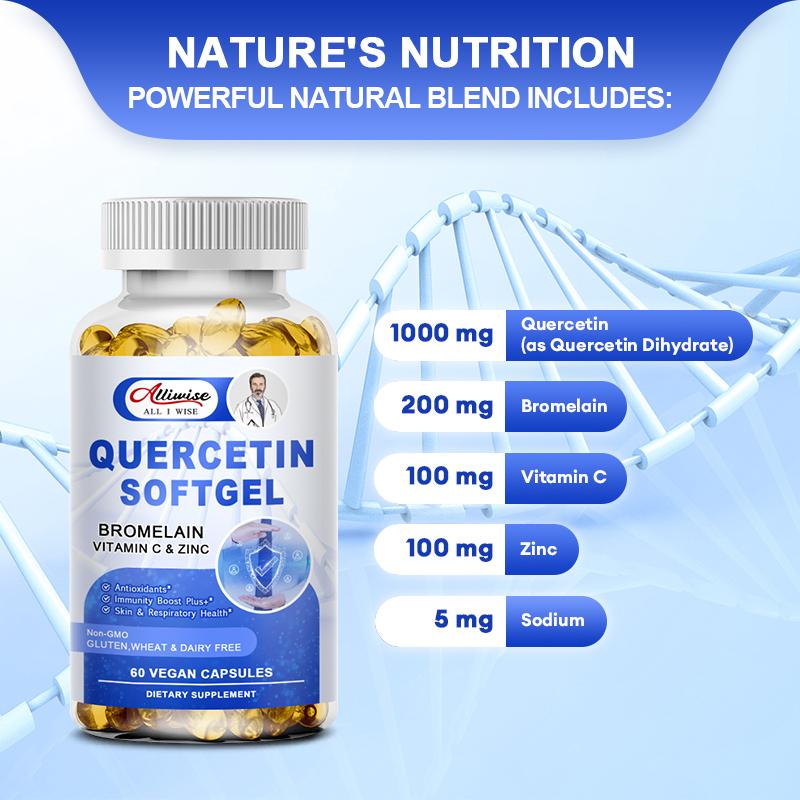 Alliwise Quercetin Softgel Non-GMO Dietary Supplement