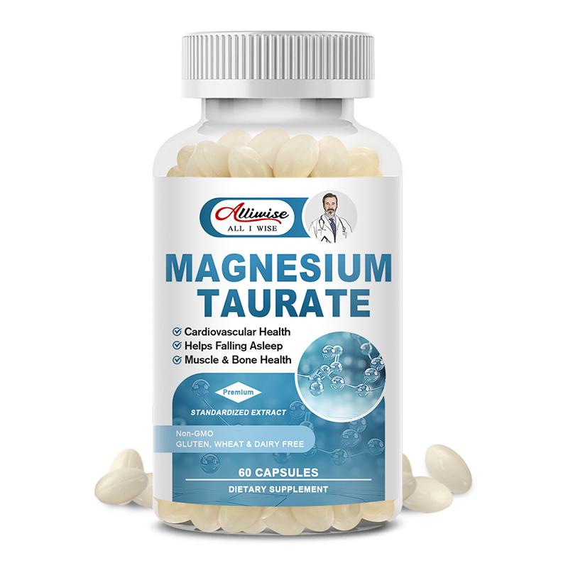 Magnesium Taurate 120 Caps 700mg Enhanced Absorption for Restful Sleep, Relaxation, Positive Mood, Wellness, GABA Levels, Cardiovascular Health