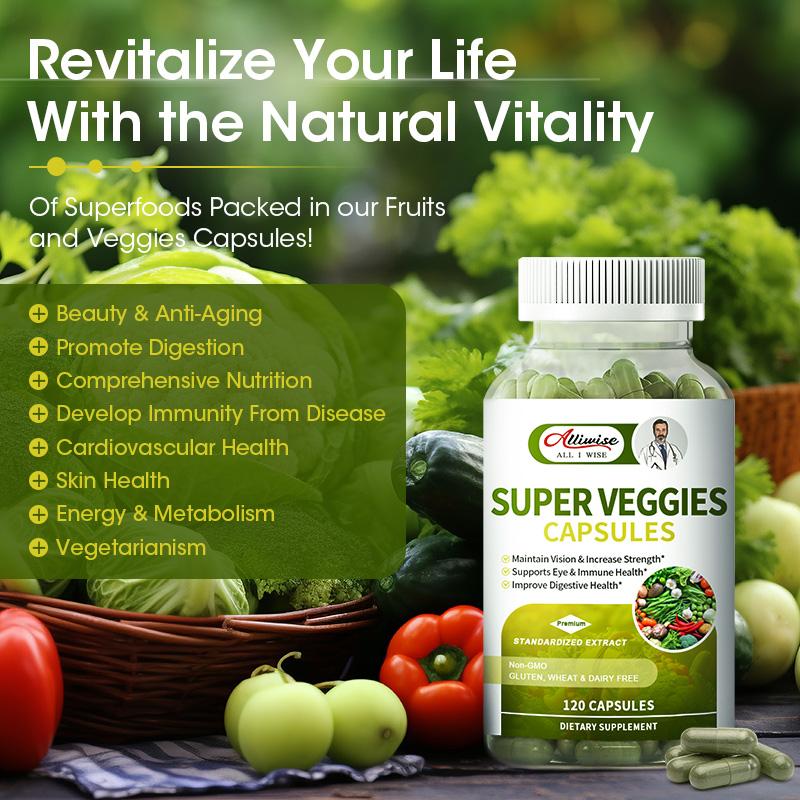 Super Veggies Capsules Dietary Supplement For Support Eye and Immune Health