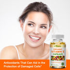 2 Packs Vitamin E Capsule Natural Antioxidant, Skin & Immune System Support Supplement for Healthy Skin, Hair, Nails, Immune & Eye Health