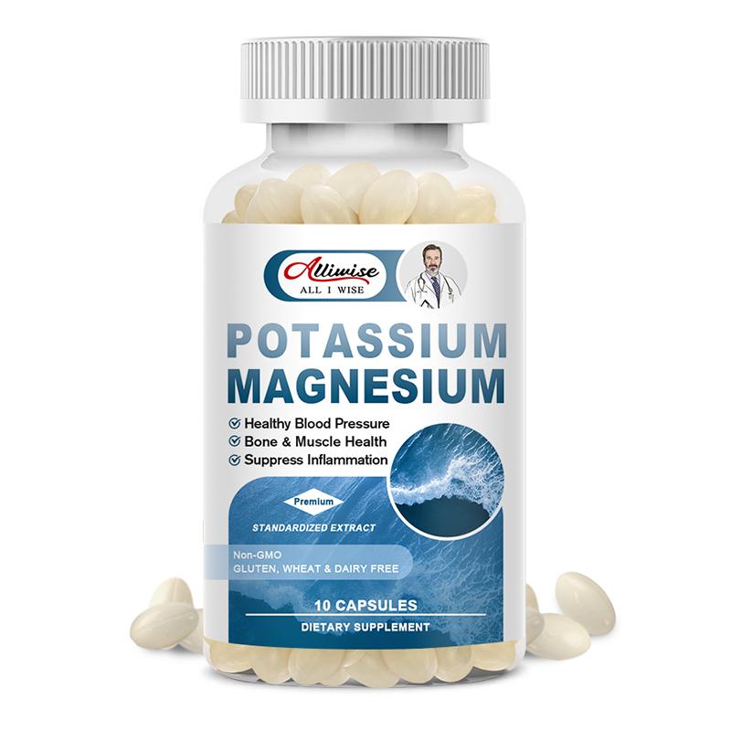 Alliwise Magnesium Potassium Complex to Support Heart health & blood pressure support, Vascular Health & Leg Cramp