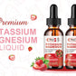 2 Pack Potassium Magnesium Supplement Liquid Drops Strawberry Flavor