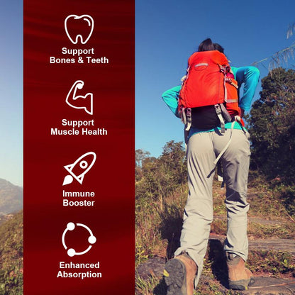 Calcium Magnesium Zinc with Vitamin D3 Capsules Supplement 120 Softgels