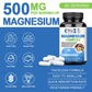 Alliwise Magnesium Complex 500mg of Magnesium Glycinate, Oxide&Citrate for Muscle Relaxation, Nerves Health& Energy-60capsules