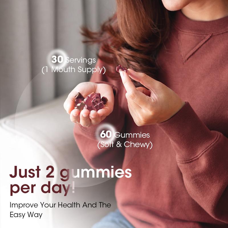 Alliwise Calcium Magnesium Zinc Gummies with Potassium & Vitamin D3