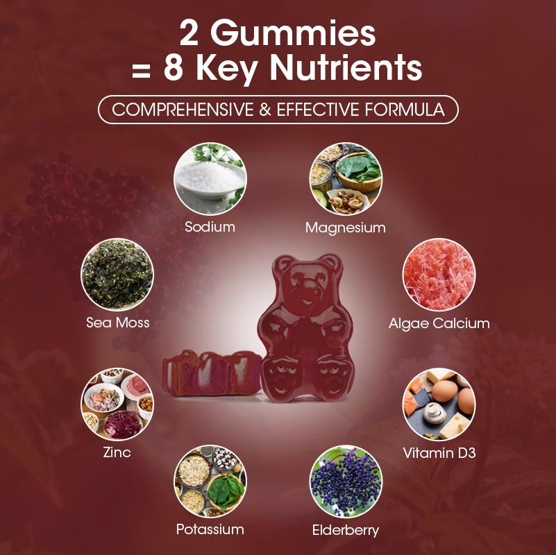 Alliwise Calcium Magnesium Zinc Gummies with Potassium & Vitamin D3